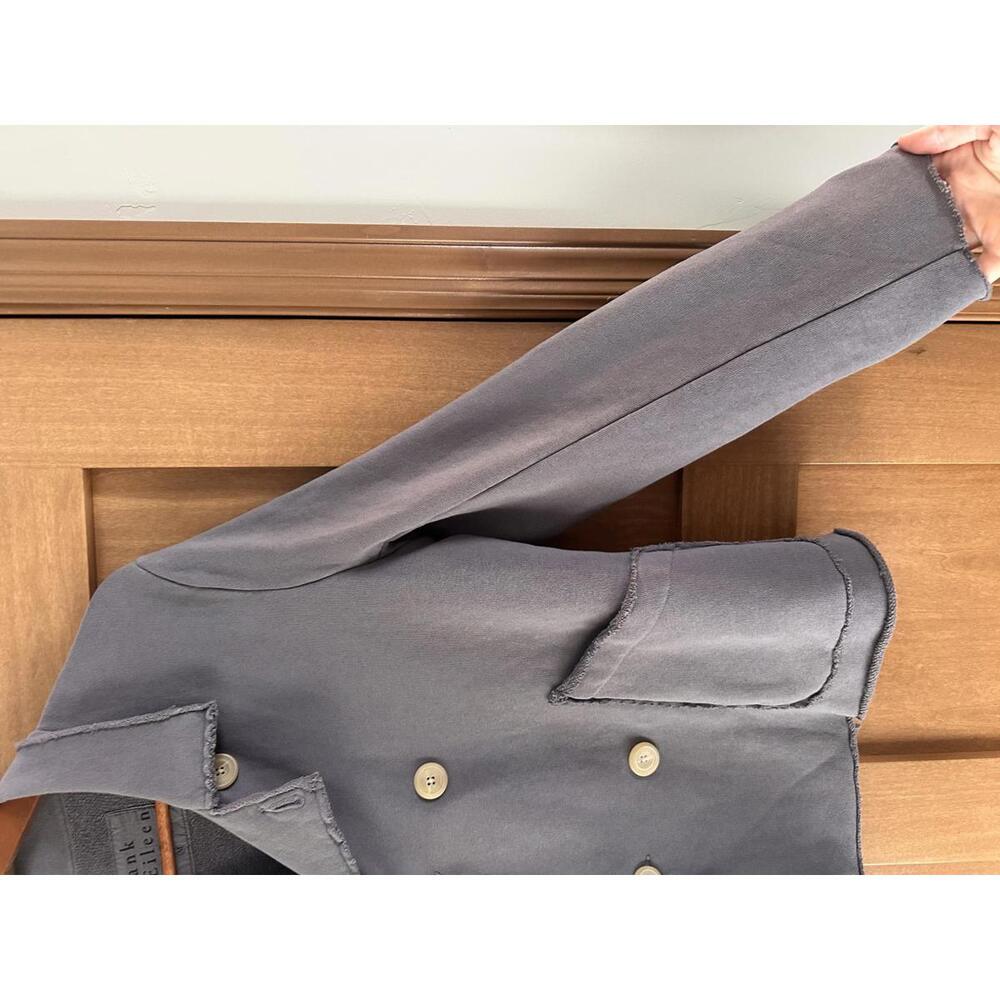 Frank & Eileen Mini Belfast Crop Knit Peacoat In Elephant Women’s size Medium - Picture 3 of 15